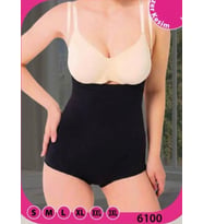 Siyah Lazer Kesim Yüksek Bel Slip Korse – Toparlayıcı Şekillendirici Kadın Korse S-3XL 6100