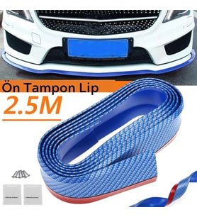 Mavi 2,5 Metre Araba Oto Ön Tampon Koruyucu Kauçuk Pratik Tampon Şerit Bant Döşeme Kiti (5365)