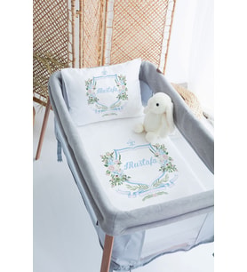 %100 Delux Pamuk Isme Özel 70x120 Park Yatak Nevresim Takımı
