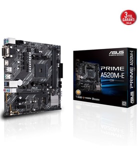 ASUS PRIME A520M-E CSM DDR4 HDMI-DP PCIE 40 AM4 mATX KURUMSAL ANAKART