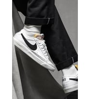 Nike Blazer Low '77 VNTG Leather Hakiki Deri Günlük Sneaker Ayakkabı Beyaz Siyah