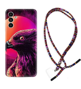 Samsung A23 A31 A32 A50 A51 A52 A53 A70 Kılıf Boyun Asklı Rasta Silikon Red Eagle 1752