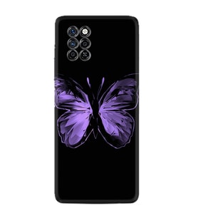 Infinix Note 10 Pro Kılıf Resimli Desenli Silikon Platinium Series Black Butterfly 1879