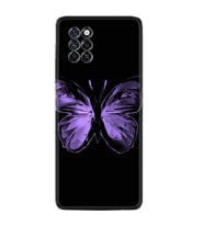 Infinix Note 10 Pro Kılıf Resimli Desenli Silikon Platinium Series Black Butterfly 1879