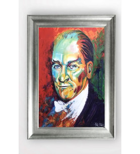 Gümüş Çerçeveli Atatürk Tablo cv879