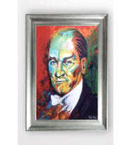 Gümüş Çerçeveli Atatürk Tablo cv879