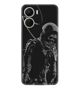 Vivo Y16 Kılıf Silikon Desen Özel Seri İskelet Astronot 1613