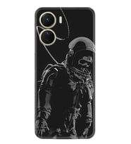 Vivo Y16 Kılıf Silikon Desen Özel Seri İskelet Astronot 1613