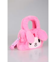 DEKOMUS İLE YENİ SEZON LİSANSLI MY MELODY BASIC PELUŞ ASKILI OMUZ ÇANTASI (Pamuk Şeker)