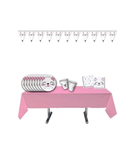 Miss Cat Doğum Günü Ekonomik Parti Seti - 8 Kişilik X 34 Parça