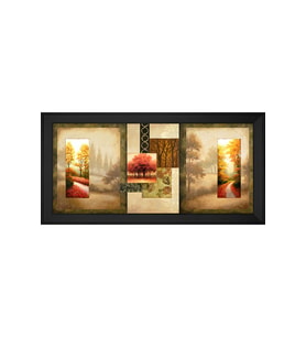 Manzara Temalı Kanvas Tablo 80 x 110 cm Siyah Çerçeve