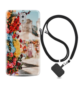 Samsung Note 3 4 5 8 9 20 Ultra 10 Lite Kılıf Boyun Askılı Silikon Gerçek Çiçekler 1743