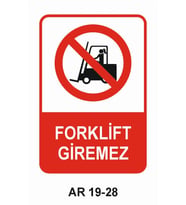 İŞ GÜVENLİĞİ UYARI LEVHASI 1 ADET PVC 21 X 29CM