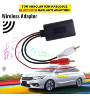 AUX GİRİŞİ OLMAYAN TÜM ARAÇLAR İÇİN KABLOSUZ BLUETOOTH BAĞLANTI ADAPTÖRÜ
