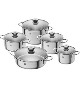Zwilling 5 Parça Tencere Seti, Paslanmaz Çelik, 5 Parça, Gümüş Rengi (Çok Renkli)