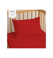 %100 Pamuk Bebek Yastık Kılıfı 35x45 cm (2 Adet) – Doğal & Yumuşak - Kırmızı