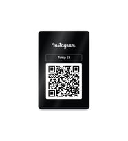 MEO 5'li Paket - Instagram Paneli - QR Kodlu Düz Pleksi Masaüstü Panel
