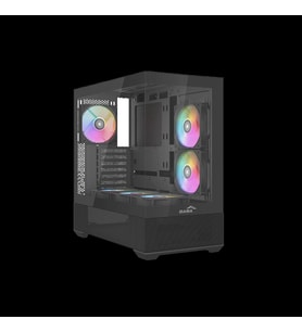 Sama V40bk Black, B750bk 750w, 80+ Bronze, Pcıe 5.1, Atx3.1, Tempered Glass Panel, Panoramic Tasarım