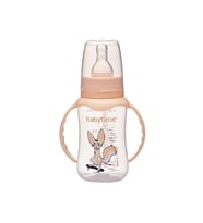Baby Time Silikon Kiraz Uçlu Kulplu Biberon 150 Ml - Krem (Renksiz)