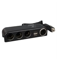 Olesson 1525 12-24V Çift USB'LI 120W 80cm Kablolu 4 LÜ Araç Oto Tır Çakmak Çoklayıcı Çakmaklık Çoğaltıcı