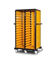 Gastrolley İkili Servis Tepsi Arabası 150 (2 Yanı+Arka Kapalı) 101 x 75 x 174 (cm)