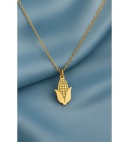 Kişiye Özel Tasarım Mısır Koçanı Kolye 925K Gümüş (Gold)