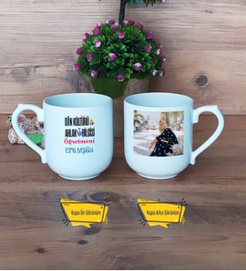 Din Kültürü Öğretmeni Kupa Bardak Oval Fotoğraflı Öğretmenler Günü Hediyesi