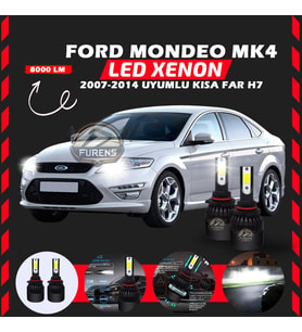 Ford Mondeo MK4 2007-2014 Kısa Far Uyumlu Şimşek Etkili Led Xenon Light Series H7
