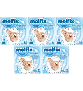 Molfix Bebek Bakım Alt Açma Örtüsü 5 Li Set 50 Adet (5Pk*10)