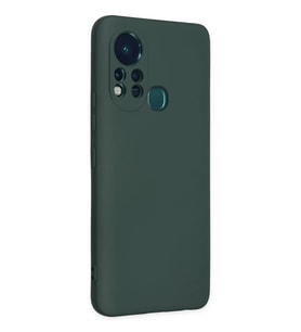 Newface İnfinix Hot 11s Kılıf Nano içi Kadife Silikon - Koyu Yeşil