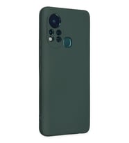Newface İnfinix Hot 11s Kılıf Nano içi Kadife Silikon - Koyu Yeşil