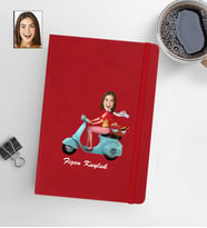 Kişiye Özel Kadın Model 13x21 Kırmızı Defter-52