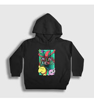 Presmono Unisex Çocuk Siyah Season 2 Smiling Friends Kapüşonlu Sweatshirt 533952tt