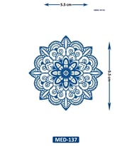 Mandala 5 cm Minimal geçici Dövme Yarı Kalıcı Geçici Dövme