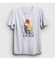 Presmono Unisex Beyaz Shoto Anime Boku No Hero Academia T-Shirt 128768tt