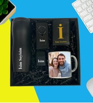 Kişiye Özel Premium Kutu Termos Bardak Fotoğraflı Kupa Bardak Lüx Metal Anahtarlık Mekanizmalı Cüzdan