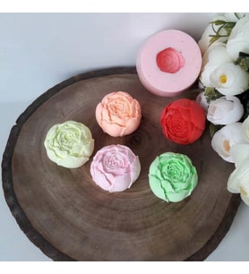 Mini Tomurcuk Gül Silikon Kalıp 3x3x2.5 Cm
