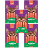 Kiwi Yammies Ton Balıklı Deniz Taraklı Sıvı Kedi Ödül Maması*5 Paket