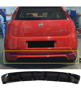 Fiat Punto Grande Arka Ek Mat Siyah Plastik 2005 2006 2007 2008 2009 Body Kit Karlık