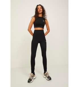 JJXX Kadın Dikişsiz Crop Top Spor Büstiyer - Charlotte (Siyah)