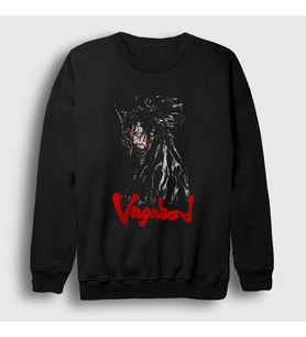 Presmono Unisex Siyah Musashi Miyamoto V2 Manga Vagabond Sweatshirt 492390tt