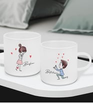 BK Gift Kişiye Özel Sevgili Temalı 2’li Buzlu Cam Türk Kahvesi Fincanı-2, Sevgiliye Hediye, Arkadaşa Hediye, Anneye Hediye, Ofis Hesiyesi