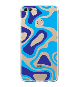 PrintiFy Huawei Y9 2018 Uyumlu Kamera Korumalı Renkli Desen Tasarımlı Şeffaf Silikon Kılıf