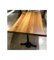 CAFE MASA Ahşap Kütük Masa ASLAN AYAK 180x90