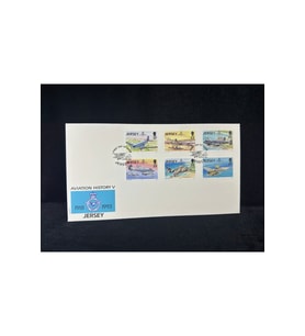1993 Jersey Havacılık Temalı İlk Gün Zarfı Jersey Aviation History V Royal Air Force RAF FDC