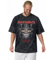 Iron Maiden Rock Metal Müzik Grubu Baskılı Unisex Oversize Vintage Yıkamalı Tişört