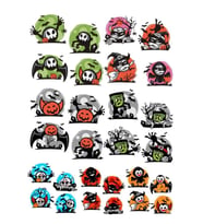 happy halloween Sticker Set-2 28 Parça Telefon, Tablet, Defter, Laptop Sticker