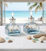 impeRiums Ocean Blue Dekoratif Kandil Mum 2'li Set