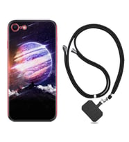 Apple iPhone 5 6 7 8 Plus Se XR Kılıf Boyun Askılı Silikon Super Planet 1797