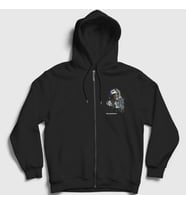 Presmono Unisex Siyah Awake Billie Eilish Fermuarlı Kapüşonlu Sweatshirt 153668tt